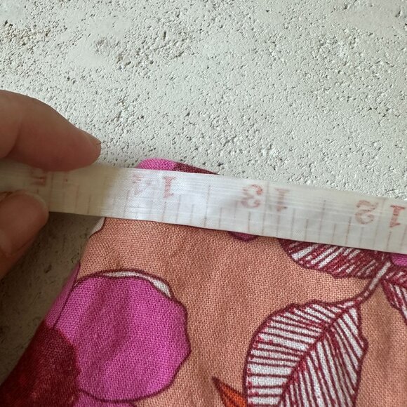 Urban Outfitters Rosie Notched Floral Pelmet Mini Skirt Linen Blend Size S - Picture 13 of 14